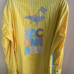 Faconnable!!! Yellow & blue striped with Faconnable logo on back